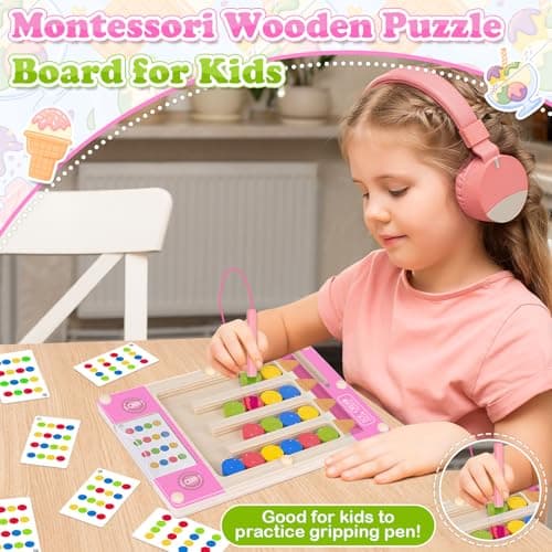 Montessori Toys for 3-6 Year Olds Girls, Kids Plane Activities Maze Game — view 2