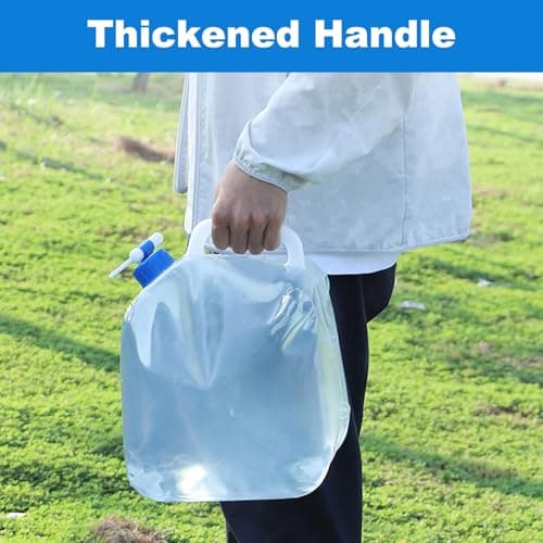 ASelected 2 Pcs Collapsible Water Container 10L Water Container with Faucet Portable Camping Water Containers for Sport, Hiking, Camping, Picnic White — view 5
