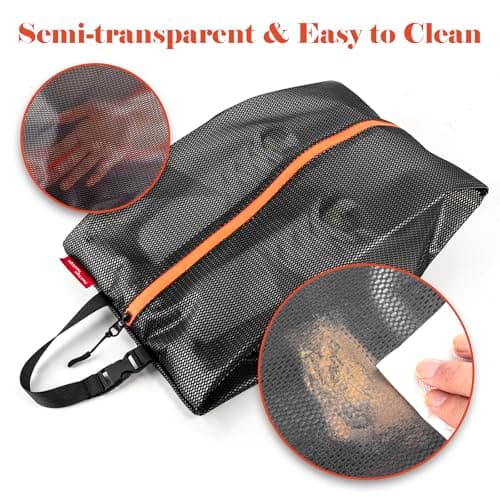 CANBOX 2 Pack Travel Shoe Bags, Water Resistant Shoe Storage Organizer — view 6