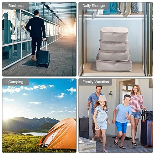 OSDUE Packing Cubes for Suitcase, 8PCS Thickening Travel Organiser Packing Bags Lightweight Travel Accessories Organizers Essentials Clothes Shoes Cosmetics Toiletries Storage Bags — view 6