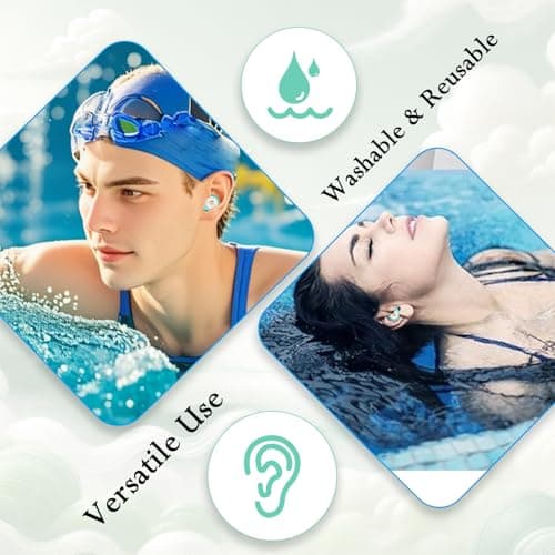 Ear Plugs for Sleep Noise Cancelling Reusable Soft Comfortable Silicone Earplugs for Sleeping, Blocking Out Snoring Partner, Travel, Deep Focus, Side Sleepers, Concerts,Motorcycle, S/M/L Green — view 6