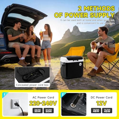 LIKEEM 25L Car Fridge, Portable Compressor Cooler, Cooling & Warming, 12V/220V Dual Power, Wheels & Pull Handle, ECO/MAX Modes, Ideal for Camping, Travel, Caravan & Boat — view 3