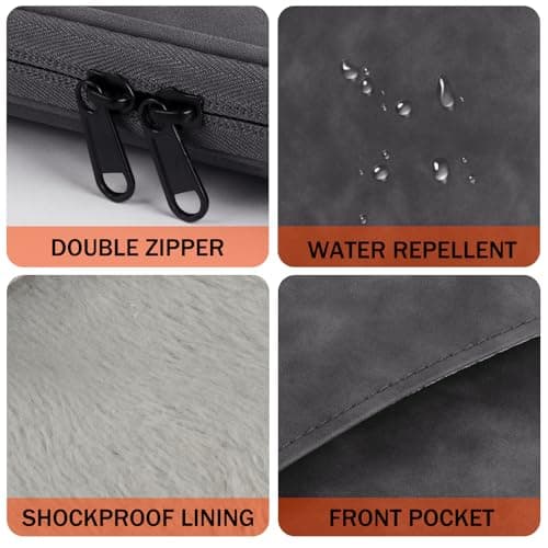 HoYiXi Universal Sleeve Bag for 6",6.8",7" Kindle Paperwhite/Colorsoft 2024-2012 Compatible with 6"-6.8" All-New Kindle/Kobo/Tolino/Sony,6" EReader with Anti-Drop Protective Cover,Grey — view 5