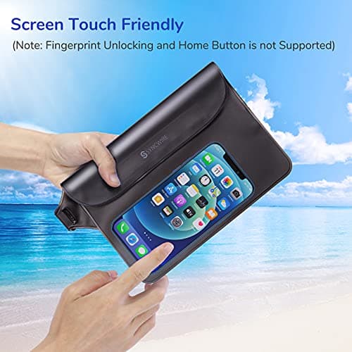 SYNCWIRE IPX8 Waterproof Pouch Bag with Adjustable Waist Strap-Screen Touchable Dry Bag with Adjustable Belt for Phone Valuables for Beach Swimming Snorkeling Boating Fishing Kayaking, etc — view 6