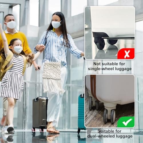 PATIKIL Luggage Wheels Covers, 8Pcs Luggage Wheel Protector Covers Silicone Suitcase Wheel Covers for Suitcase Most 8-Spinner Wheels Caster, Orange — view 5