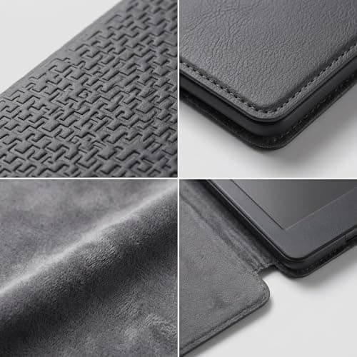 IUSOT Black PU Leather Kindle Case for 11th & 12th Generation 6 Inch (2022/2024), Ultra Slim Protective Cover with Magnetic Auto Sleep/Wake Function, Lightweight E-Reader Protective Shell — view 3