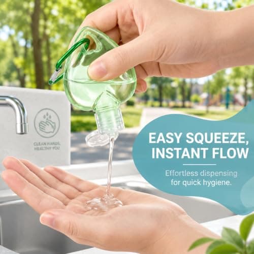 5 Pcs Hand Sanitiser with Clip, Travel Size Sanitizer with Secure Clip — view 5