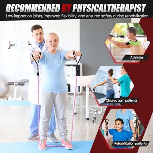 HPYGN Resistance Bands Set with Handles, Exercise Bands Stackable up to 150lbs, Resistance Bands with Door Anchor & Ankle Straps for Fitness, Strength, Yoga, Home Gym Equipment for Women and Men — view 5