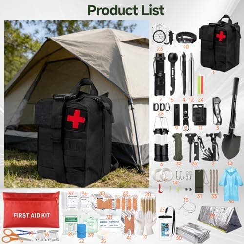Tatqilo Survival Kits, 235 PCS Emergency Survival Kit & First Aid Kit — view 6