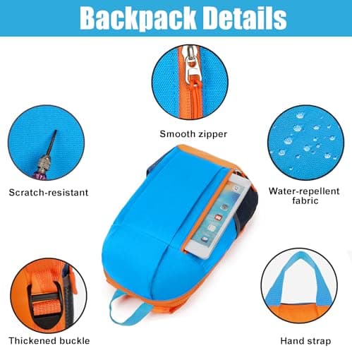 KANGSIT Small Hiking Backpack 10L, Sky Blue — view 4