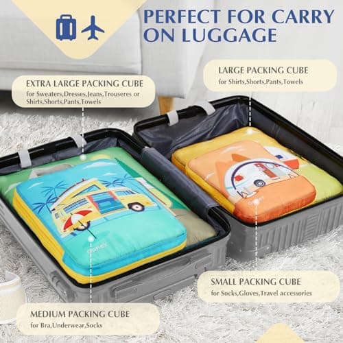 Gonex Compression Packing Cubes, 4-Piece Expandable Travel Organisers — view 4