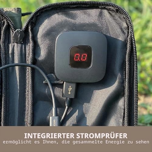 ELECOM NESTOUT 2-Panel Solar Charger 14W (Olive) & 15000mAh Outdoor Power Bank (Black) – Bundle — view 6