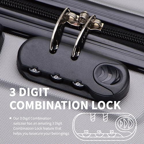 FLYMAX XL 29" Extra Large Suitcase 4 Wheel Lightweight Luggage Hard Shell Check in Hold Travel ABS 125 Litre Capacity Travel Case with 3 Digit Combination Lock + Telescopic Handle — view 6