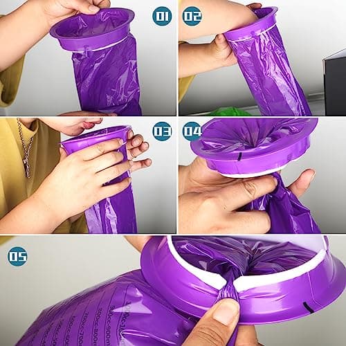 Vomit Bag Disposable Emesis Bag, 16 Pack Motion Sickness Bags Portable Barf Bags 1000ml Nausea Puke Bag with Round Rim for Adult Kids Travel Car Sickness — view 4