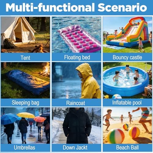 Grevosea 12 Pcs 3" TPU Inflatable Repair Patches, Heavy Duty Waterproof Clear Pool Float Vinyl Patch Kit for Air Mattress Inflatable Castle Tent Umbrella Raincoat Outdoor Gear — view 6