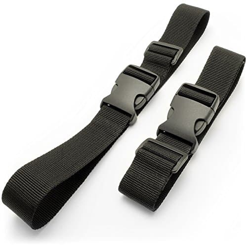 CampTeck U6745 Small Travel Luggage Straps Short Adjustable Connect Suitcase Belt Add On Attachment – Black, 1 Pair — view 3
