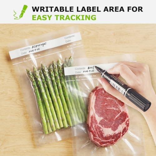 Bonsenkitchen Vacuum Food Sealer Bags, 20 x 30 cm, 100 Bags, VB3205 — view 5