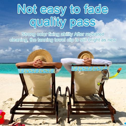 Weniubit 5 Pcs Towel Bands for Beach, Elastic Bands for Sunbed Towel, Windproof Sun Lounger Straps for Sun Loungers Pool Beach Chairs (40cm×5cm,Colorful) — view 6