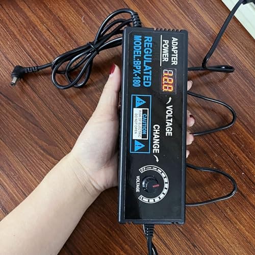 JZK Adjustable Voltage Power Supply 3V-24V 5A 120W with Digital Display, 100-240V AC to DC 3V 5V 6V 9V 12V 15V 18V 19V 20V 24V Universal Power Adapter Converter Transformer with DC Plug Tips — view 4