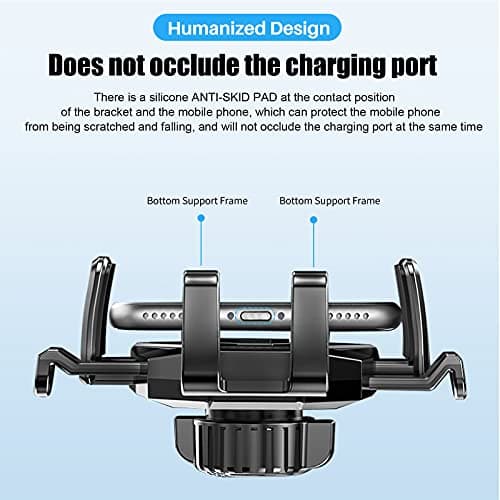 Bnimtm Car Phone Holder 4 in 1 Universal Car Phone Mount Cradle Super Stable for Dashboard/Windscreen/Air Vent, One Button Release and 360° Rotation for All 4.7 to 6.5 inch Smartphones — view 6