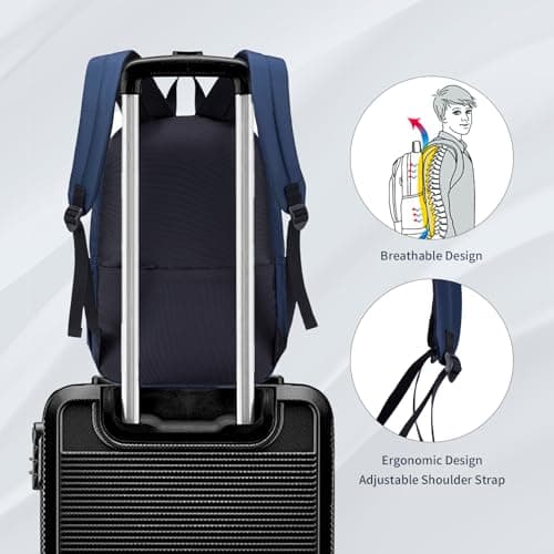 SUCIKORIO 40x30x15cm Travel Backpack Underseat Cabin Bag Luggage British Airways Wizzair Lightweight Waterproof Nylon Travel Rucksack Cabin Size for Plane Hand Luggage with 14 Inch Laptop Compartment — view 6