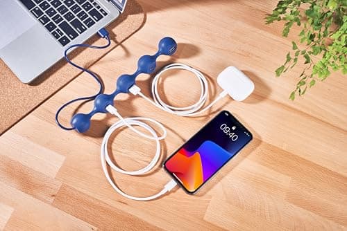 LEXON Peas HUB-C USB Hub with 2 USB-A and 2 USB-C Ports, Multiport USB extender for MacBook, Ultrabooks and Tablets, USB C to USB Adaptor, Supports Charging and Data Transfer - Yellow — view 5