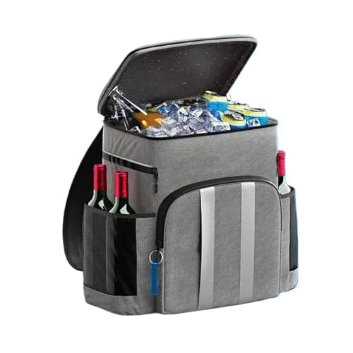 BRAVECOW Cooler Backpack, Insulated Refrigerated Leakproof Outdoor Portable Cold for 24 Hours Picnic Fresh Holds 54 Cans/4 Wine Bottles Large Capacity Hiking Camping