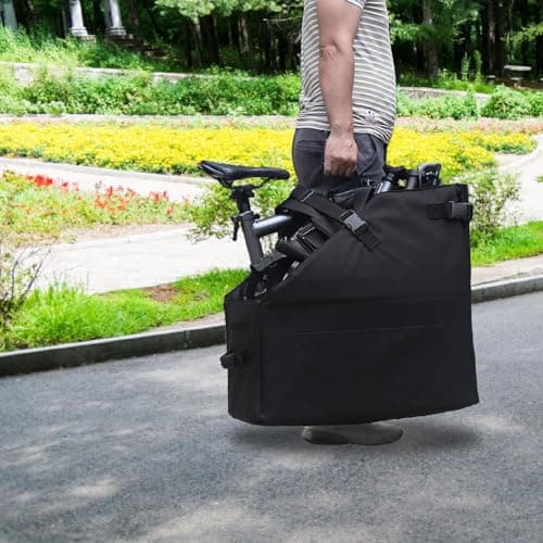 F Fityle Folding Bike Storage Box Bike Transport Case Sturdy Container Hiking Transportation Folding Storage Bag, L — view 3