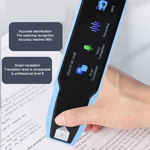 Scan Translator Pen, Text to Speech Reading Pen, Smart Recoring Pen for Students, Dyslexia, Wireless Voice Language Translator for Travel Business (Blue) — view 2