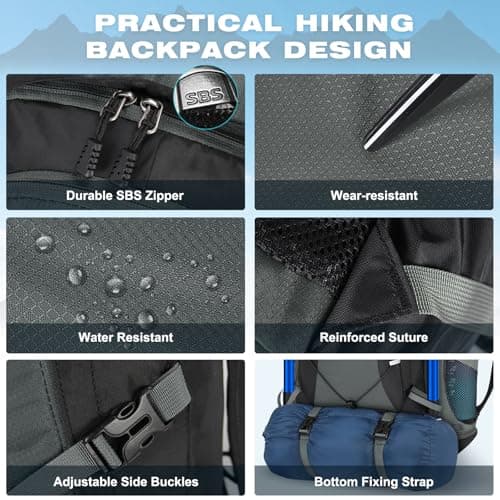 RAINSMORE Hiking Backpack 40L Foldable Lightweight — view 5