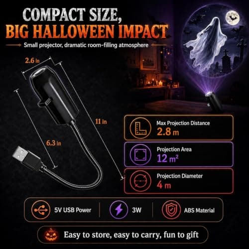 Syeefula Plug and Play HD Star Projector Halloween, 6 Disk Set (1PC) — view 5