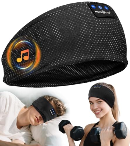 MUSICOZY Sleep Headphones Headband for Side Sleepers Cool & Breathable Mesh