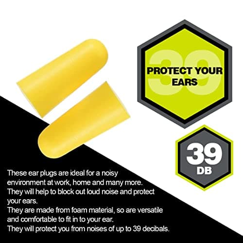 QED 301 Ear Plug Bulk Pack 500 Ear Plugs Yellow — view 2