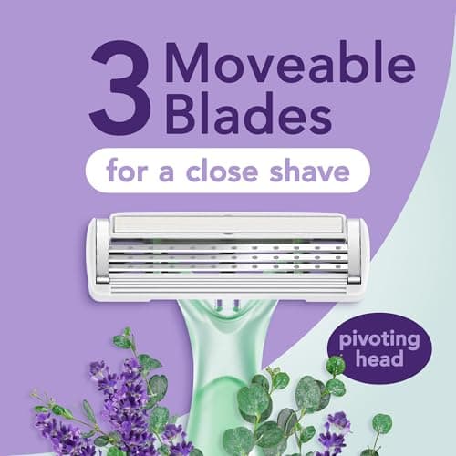 BIC Soleil Escape 3 Blade Womens Disposable Razor Pack of 4 with Lavender and Eucalyptus Scented Moisturizing Strip — view 2