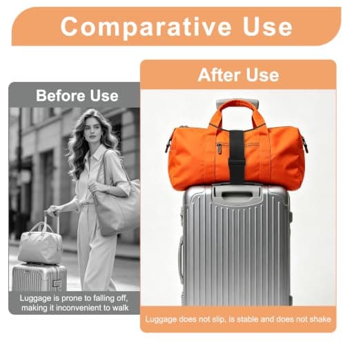 4PCS Adjustable Silicone Elastic Luggage Connector Strap for Carry On Cases — view 6
