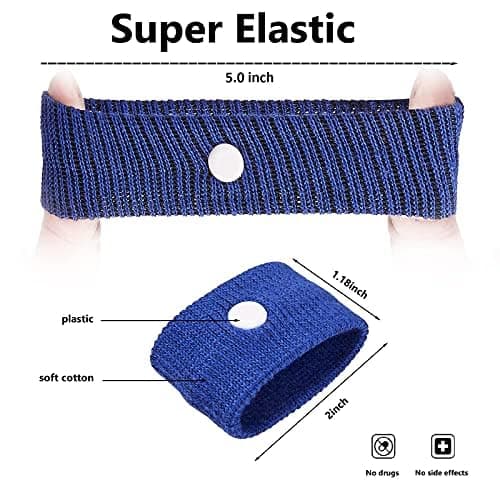 Travel Motion Car Sickness Relief Bands for Kids, Anti-Nausea Wristbands for (Pink and Blue)… — view 3