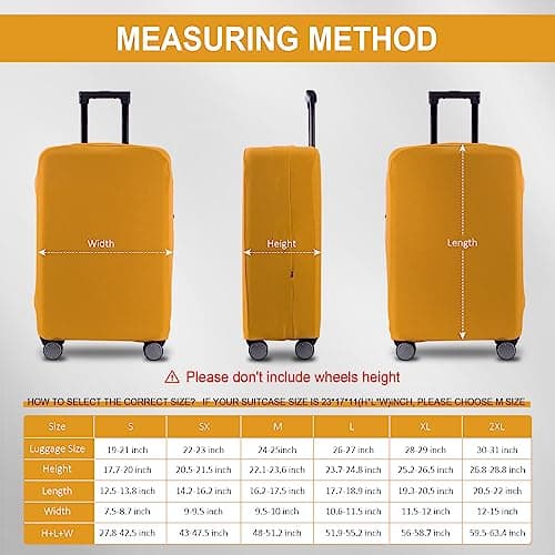 RainVillage Travel Luggage Cover Suitcase Protector, Yellow, 30-31 inch — view 6