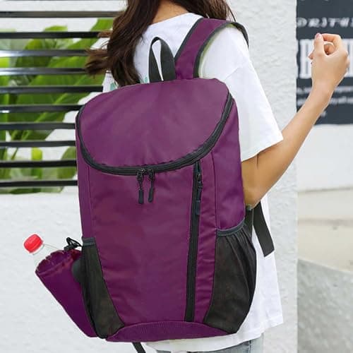Foldable Travel Backpack for Women Men Outdoor Running Daypack,Foldable & Lightweight | Travel, Running, Outdoor | Unisex Design | Compact Storage — view 3