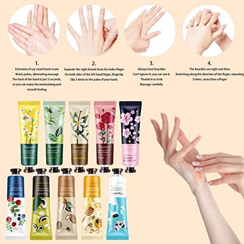 DiriUK Plant Fragrance Hand Cream, 10 x 30ml Mini Hand Cream Gift Set, Daily Moisturising Hand Cream Working Hands, Deeply Hydrating & Nourishing Non-Greasy Natural Aloe And Vitamin E — view 4