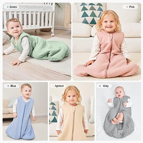 Yoofoss Baby Sleeping Bag 2.5 Tog - 0-6 Months Winter Sleeping Bag Baby 100% Organic Cotton Sleep Sack for Newbron Infant Toddler Quilted Warm Soft — view 6