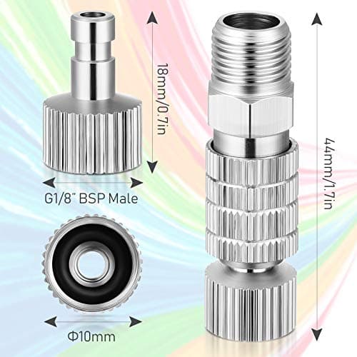 5 Pcs Airbrush Quick Release Coupling Disconnect Disconnect Adapter Kit — view 2