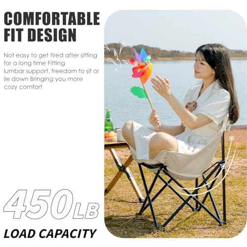 Herb Life Camping Chair, Picnic Chair, Ultralight Folding Camping Chair, Rich Pockets, Outdoor Camping, Beach, Fishing, Picnic, Lawn, Concert, Hiking Foldable Camping Chair (3.5 pounds) — view 6