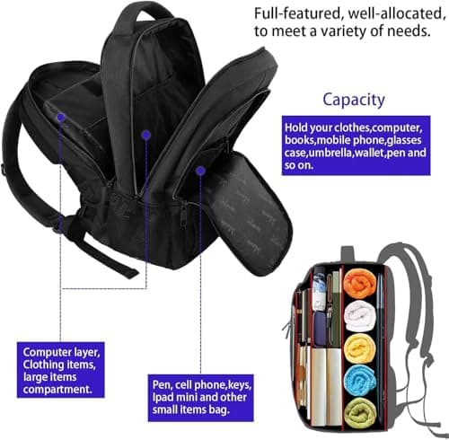 MATEIN Travel Laptop Backpack, Work Bag Laptop Bag, Rucksack for Men Work — view 5