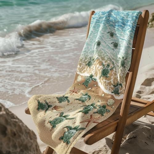 Adore 2 Pack Microfibre Beach Towels 70x140cm - Lemons & Turtles — view 6