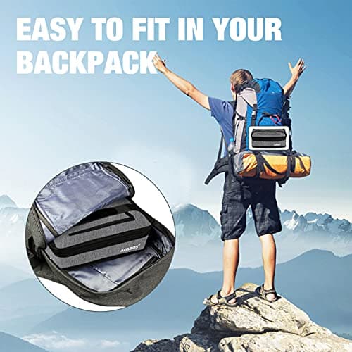 Aosbos Small Insulated Lunch Bag for Men Kids, 3.5L Reusable Lunchbox Cool Bags with Soft Handle, Portable Cooler Bag Snack Pouch for Women Adults Work Picnic School Outdoor — view 6
