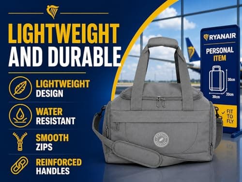 Wow Travel 40x30x20 Cabin Bag Compatible with Ryanair and Wizz Air Underseat Cabin Bag, Free Carry On Travel Bag, Lightweight Personal Item Hand Luggage for Weekend Trips and Flights (Mustard) — view 4