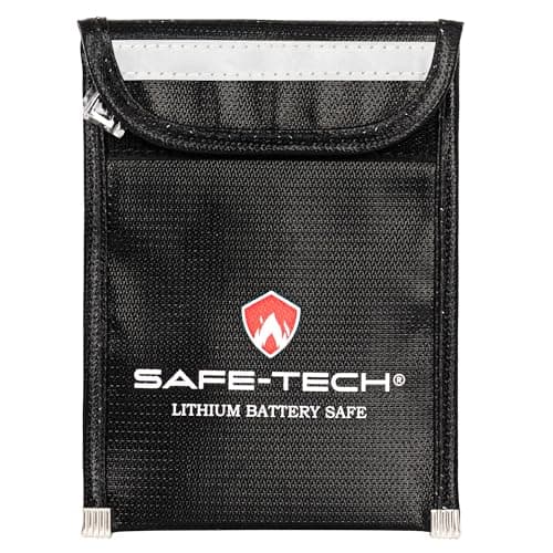 SAFE TECH UL94 Tested Fireproof Power Bank Case, Fireproof Money Bag