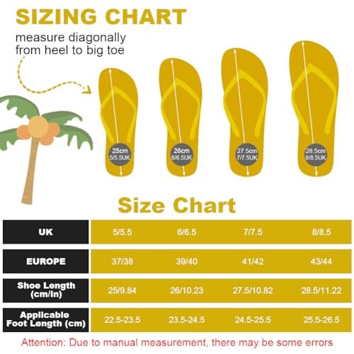 Aomig Unisex Flip Flops Ladies Girl Men Flatform Beach Flip-Flop Slim Rubber Flip Flops Women's Yoga Mat Comfortable Beach Platform Sandals Slip-Resistant Flat Flip Flops(Yellow-UK Size-8-8.5) — view 2