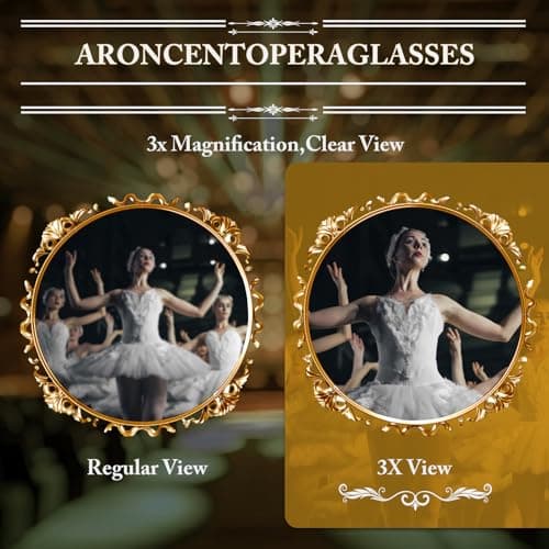 Opera Glasses, 3X25 Theater Binoculars, Mini Compact Opera Glasses with Adjustable Handle, Portable Binoculars for Women Adults Kids, Ideal for Concert Theater Opera — view 5