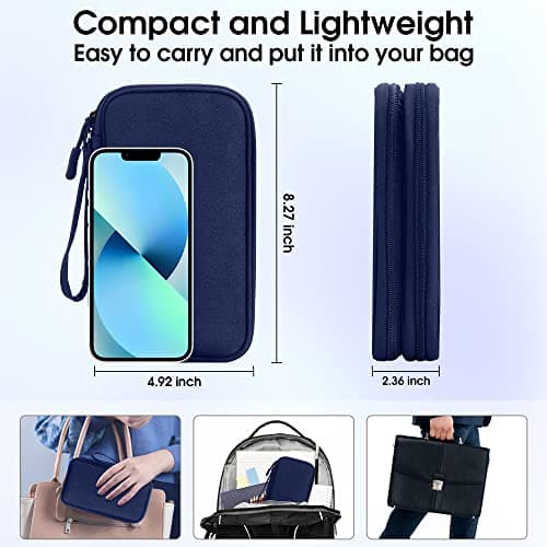 Arae Travel Essentials Electronic Organizer Double Layer - Dark Blue, M — view 2
